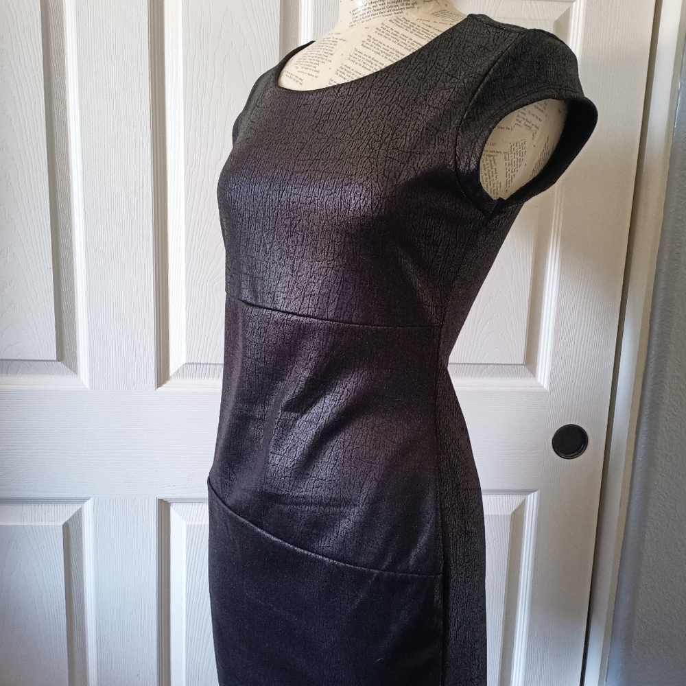 BeBop Black Silvery Shiny Mini Dress Size Medium